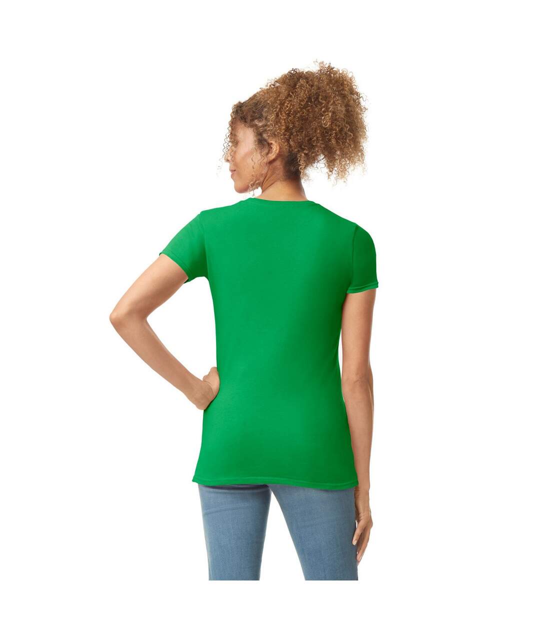 T-shirt softstyle femme vert vif Gildan