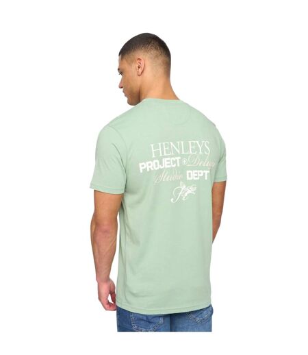 T-shirt hentitled homme vert sauge Henleys