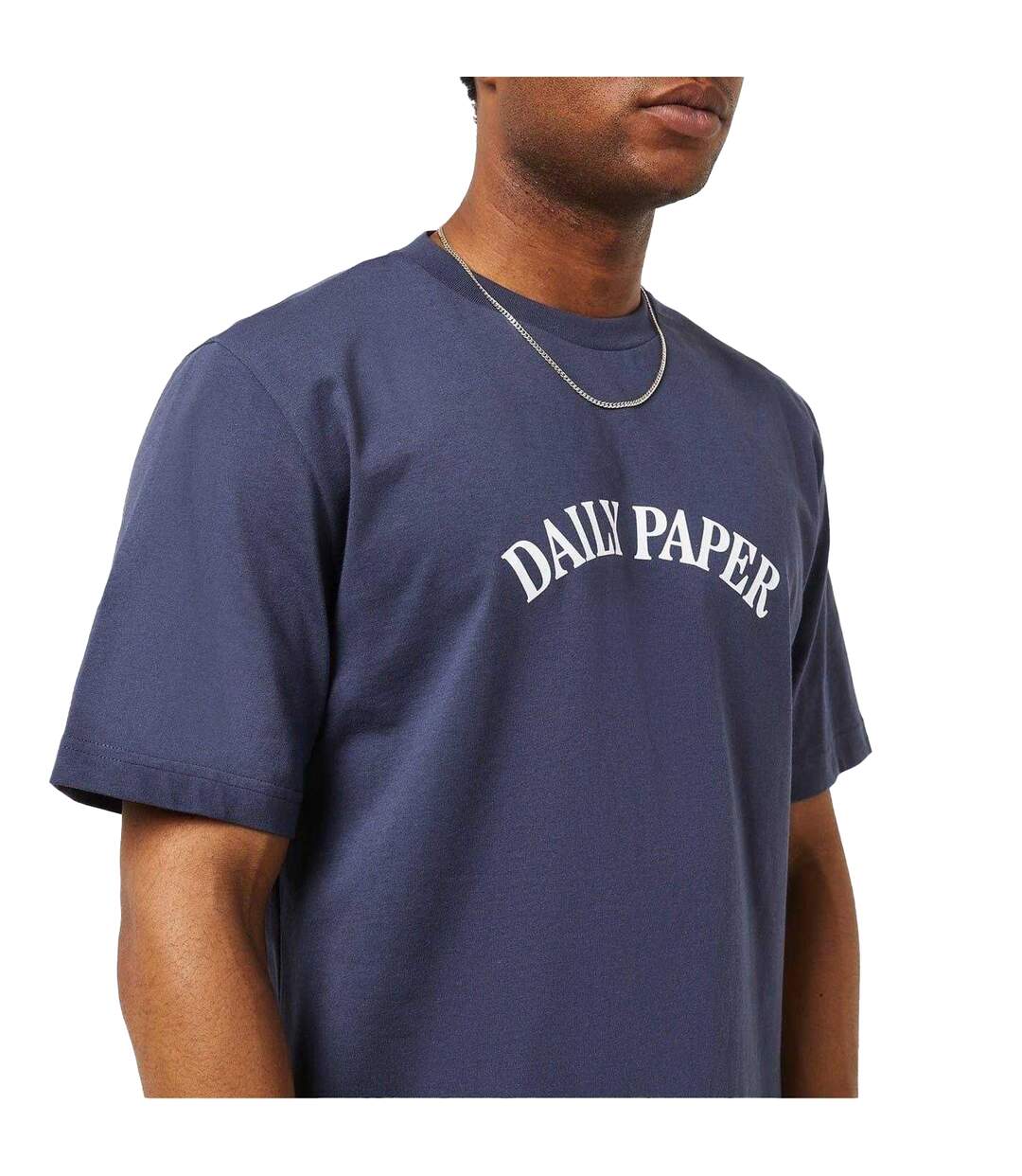 T-shirt Manches Courtes Motif/style Logo Courbé Partu Homme Gris Daily Paper-4