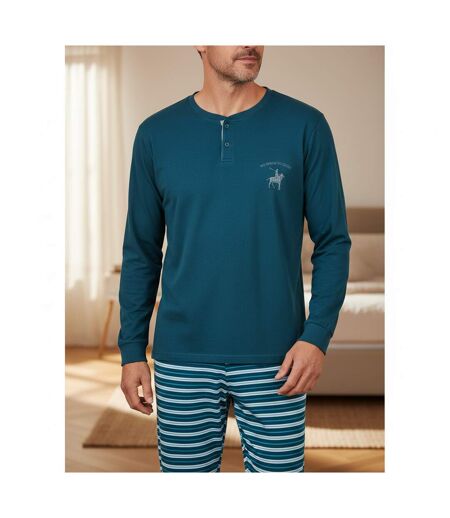 OZABI Pyjama Homme Doublé Polaire Écusson Brodé