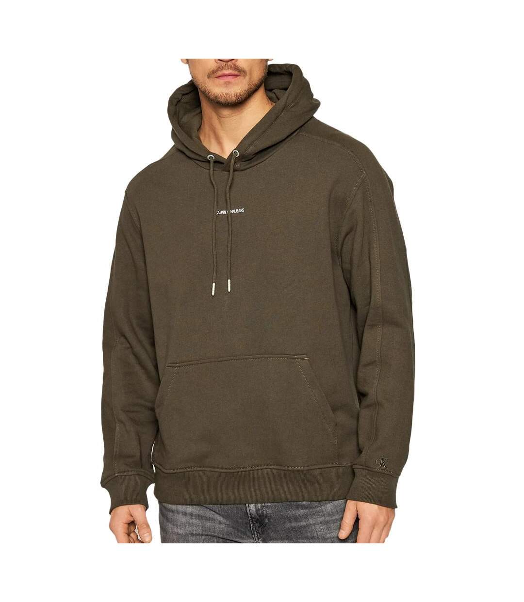 Sweat à capuche Marron Homme Calvin Klein Micro - S-1