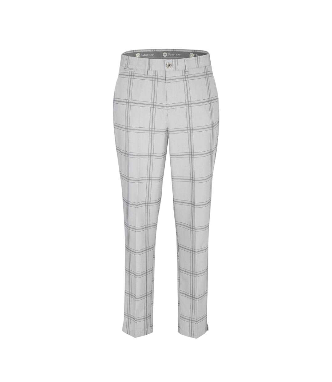 Mens Checked Golf Trousers Grey Slazenger-1