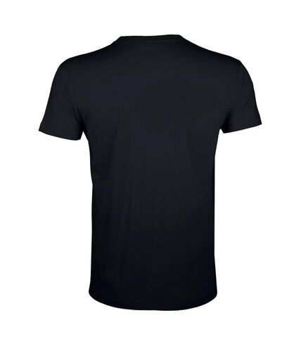 SOLS Mens Regent Slim Fit Short Sleeve T-Shirt (Deep Black)