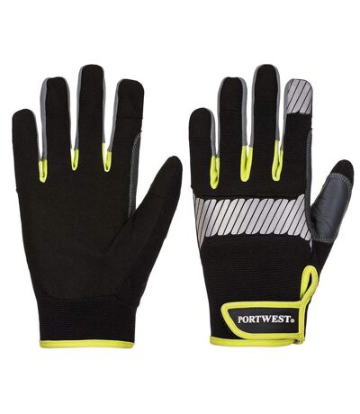 Portwest Unisex Adult PW3 Utility Gloves (Black/Yellow) (M) - UTPW314