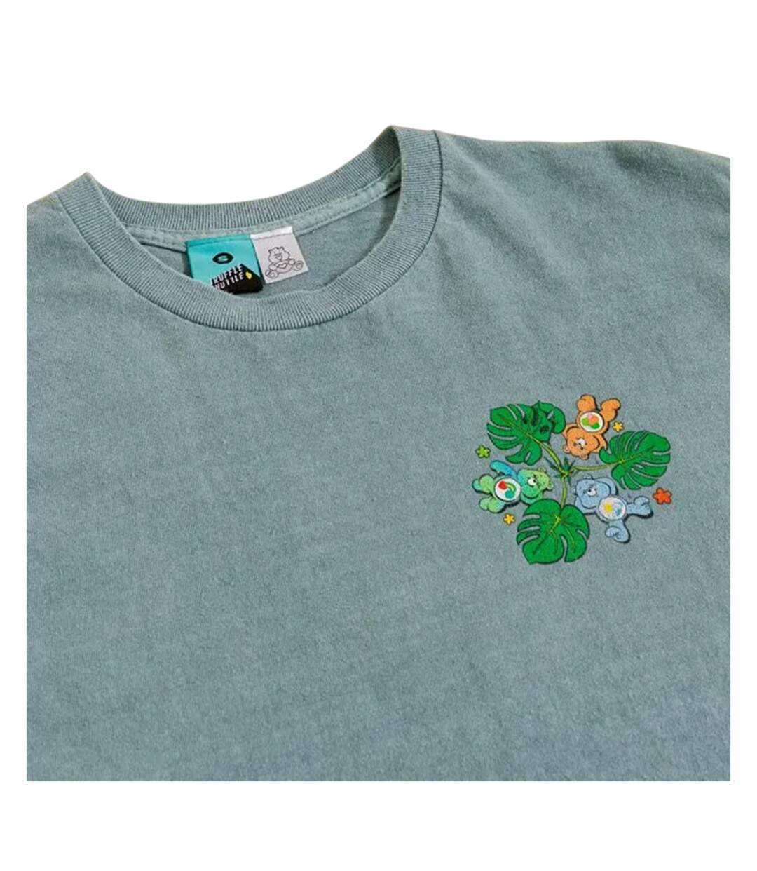 T-shirt Motif/style Imprimé Au Dos Caring & Kindness Adulte Vert Care Bears-3