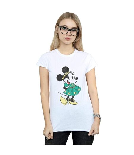 Disney Femme/Les femmes Minnie Mouse St Patrick's Day Costume Cotton T-Shirt (Blanc) - UTBI32641