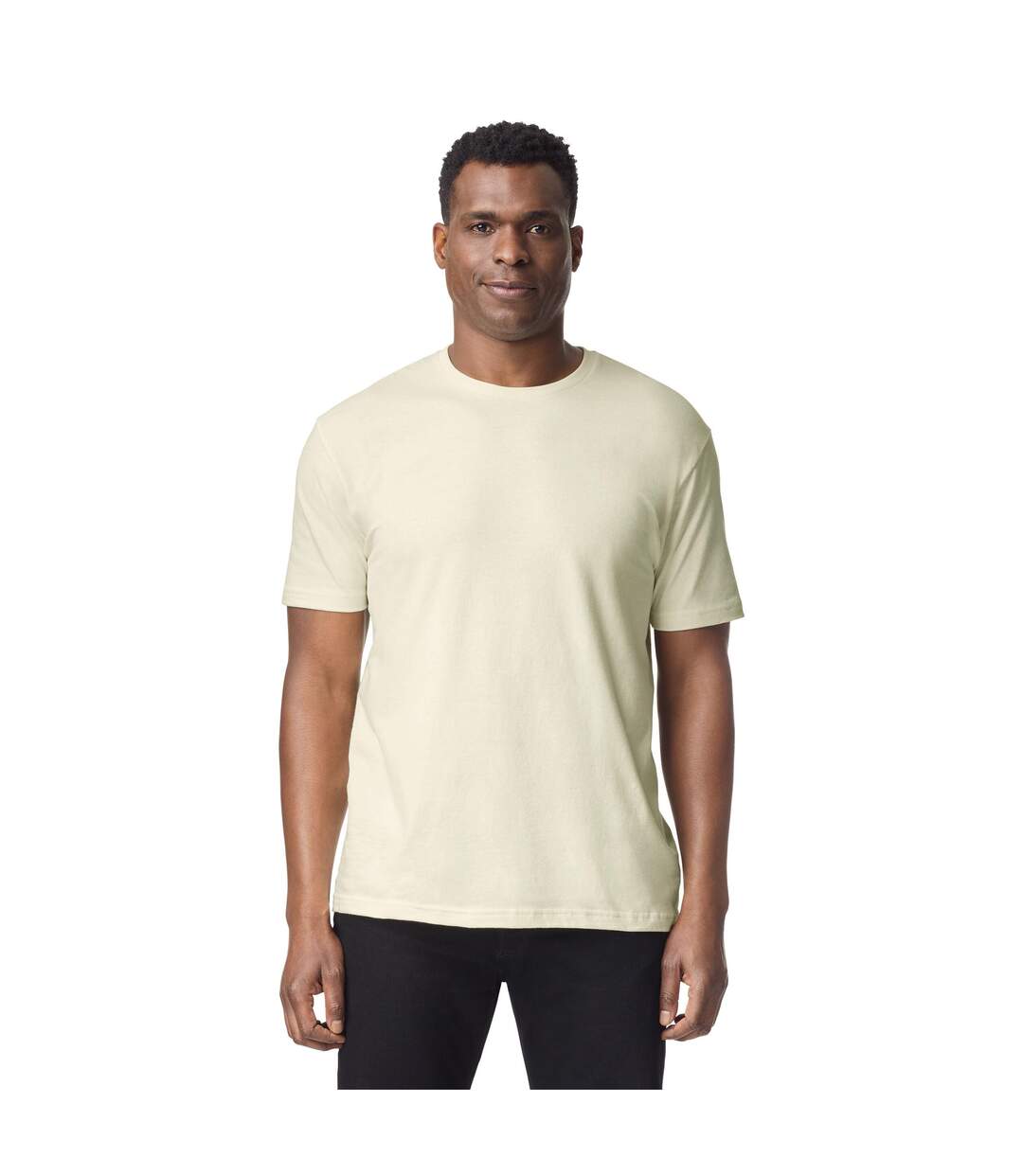 Mens Short Sleeve Soft-style T-shirt Off White Gildan-2