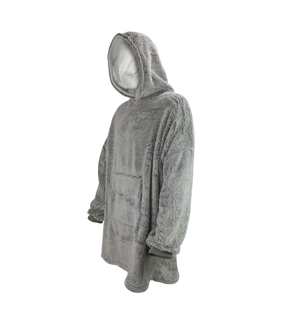 Mens Fleece Lined Blanket Hoodie | Shaggy Loungewear Top with Hood-4