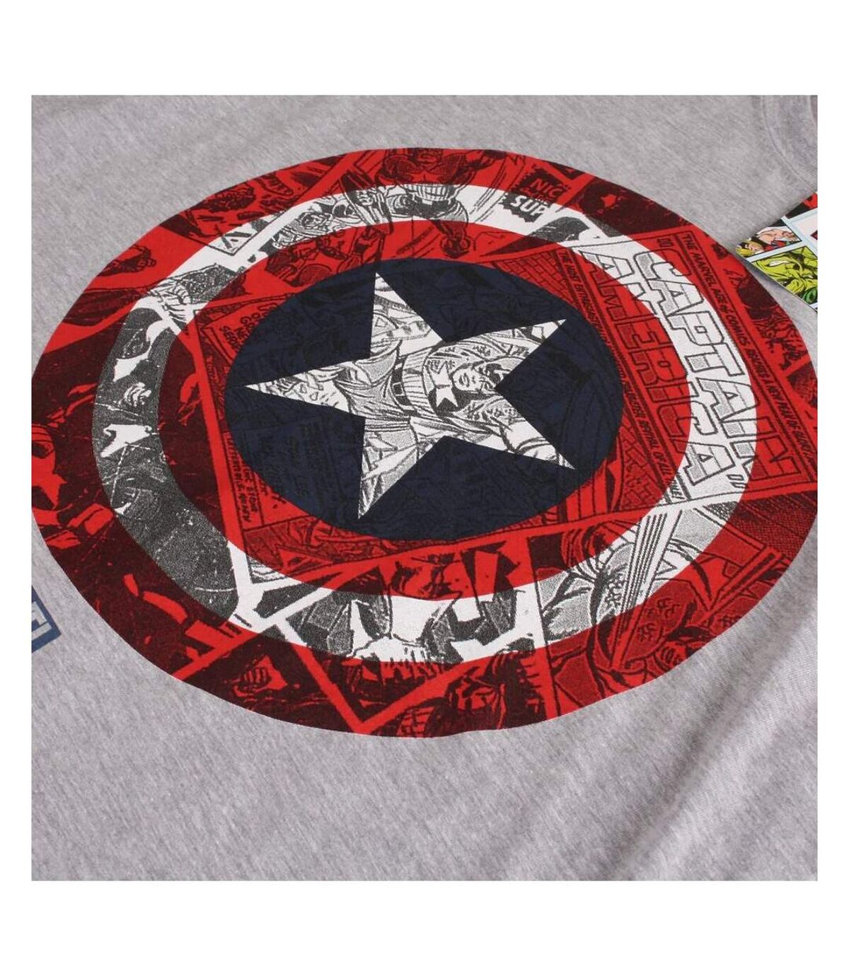 Captain America - T-shirt - Homme (Gris / Rouge / Bleu marine) - UTTV783