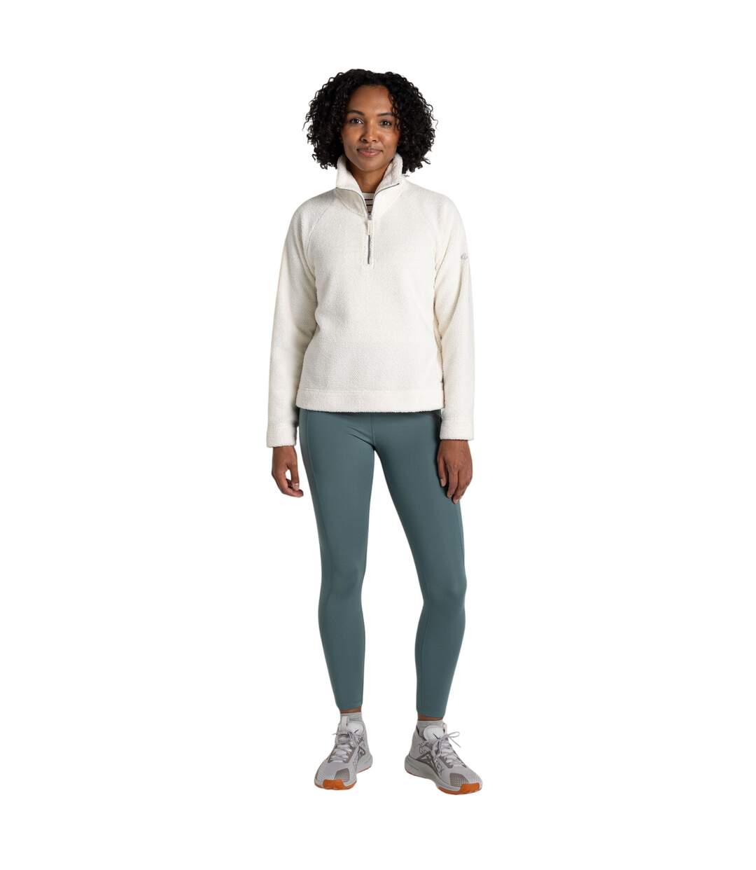 Womens/ladies Raya Half Zip Fleece Top Sea Salt Craghoppers-4