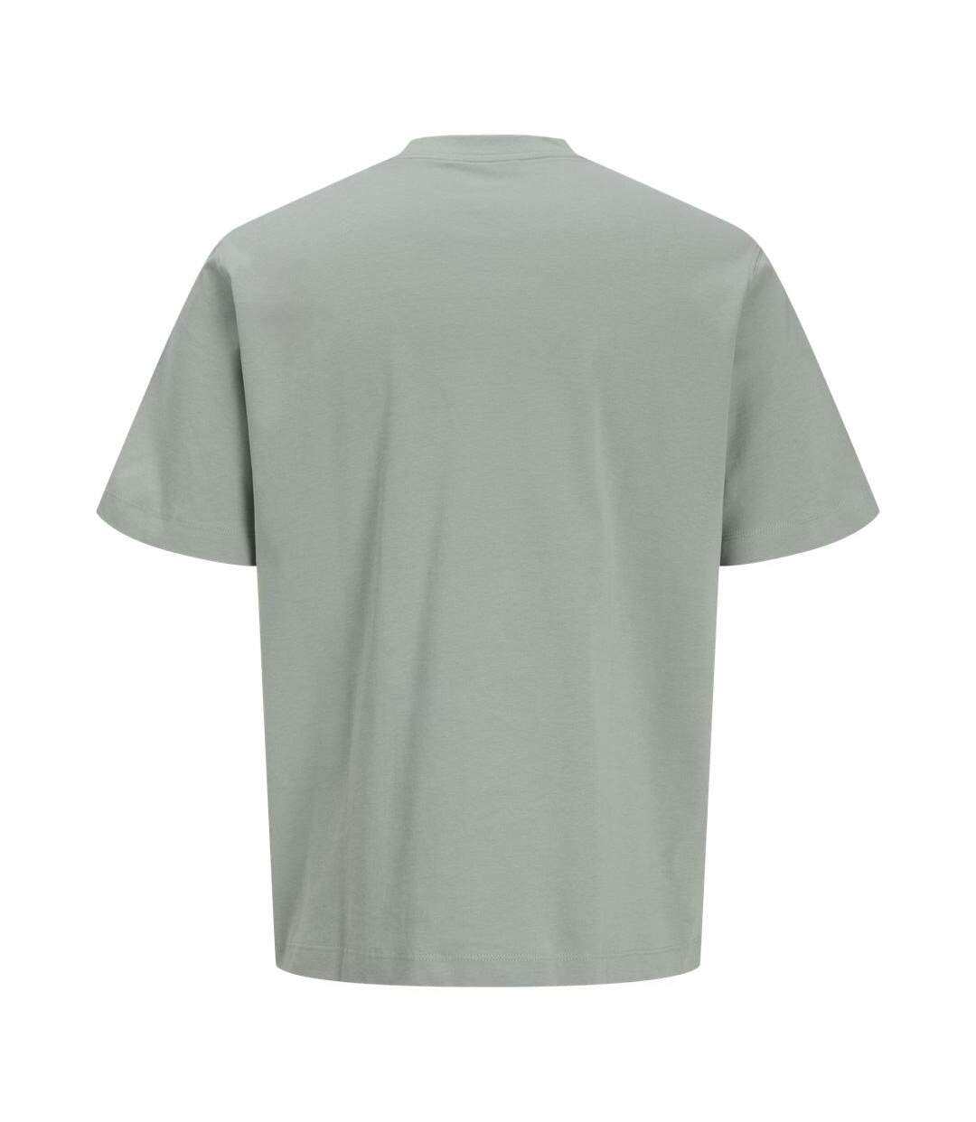 T-shirt vert homme jack & jones neck-3
