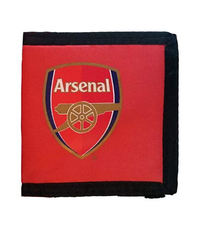 Arsenal FC Official Mens Soccer Crest Money Wallet (Red) (One Size)