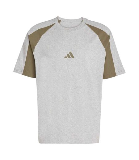 T-shirt Motif/style Blocs De Couleurs Essentials Homme Gris Chiné Chiné Adidas