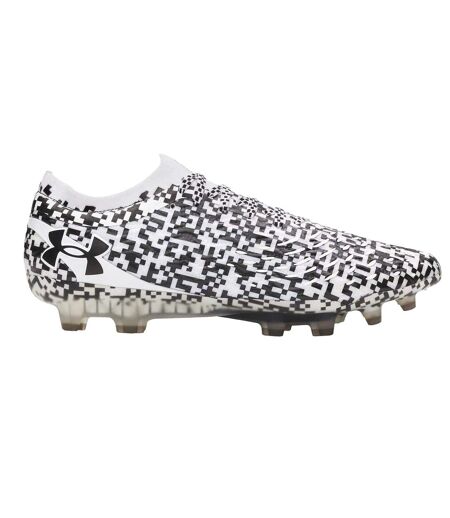 Chaussures De Foot Pour Terrain Ferme Motif/style Pixelisé Elite Adulte Noir Blanc Under Armour