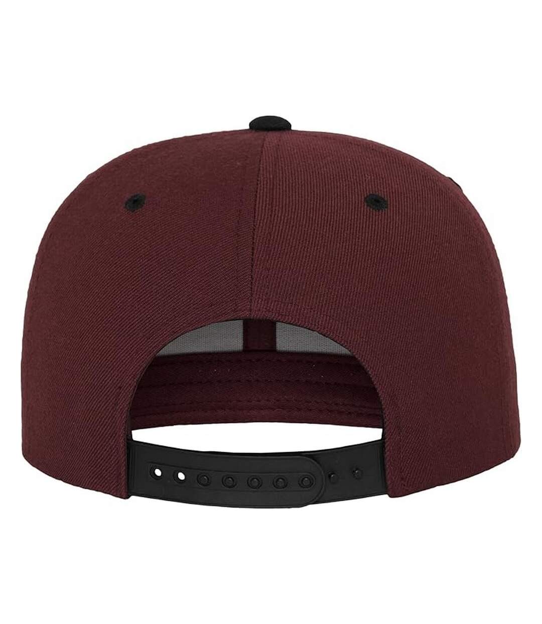 Casquette Ajustable Motif/style Deux Tons Pourpre Noir Flexfit-2