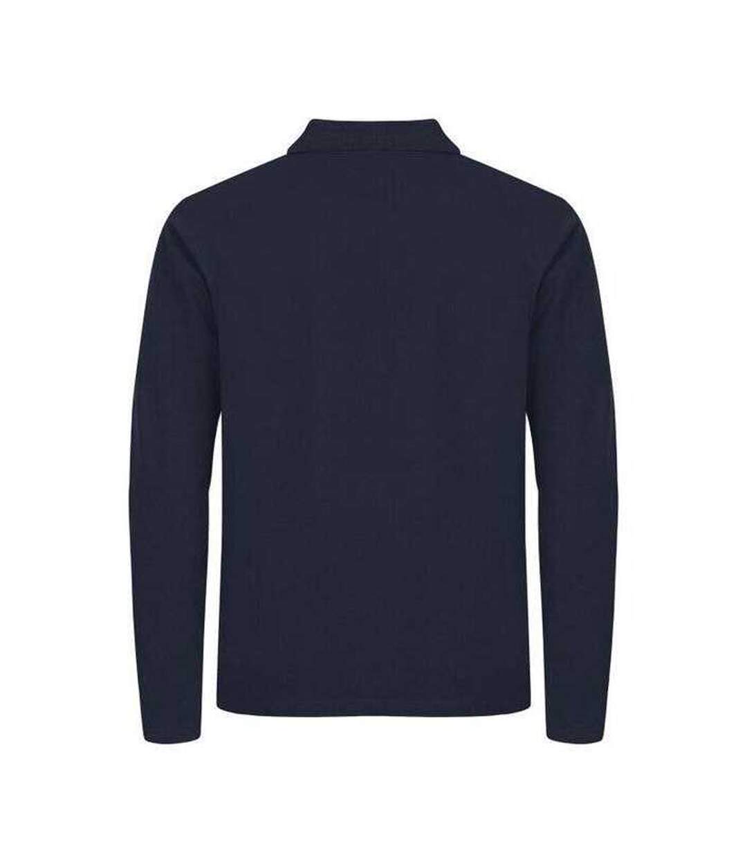 Polo Manches Longues Premium Homme Bleu Marine Foncé Clique-2