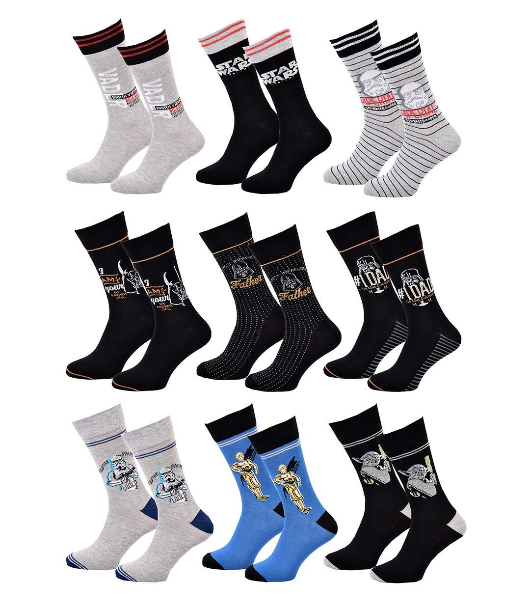 Chaussettes Pack Cadeaux Homme LICENCE Pack 9 Paires STW23