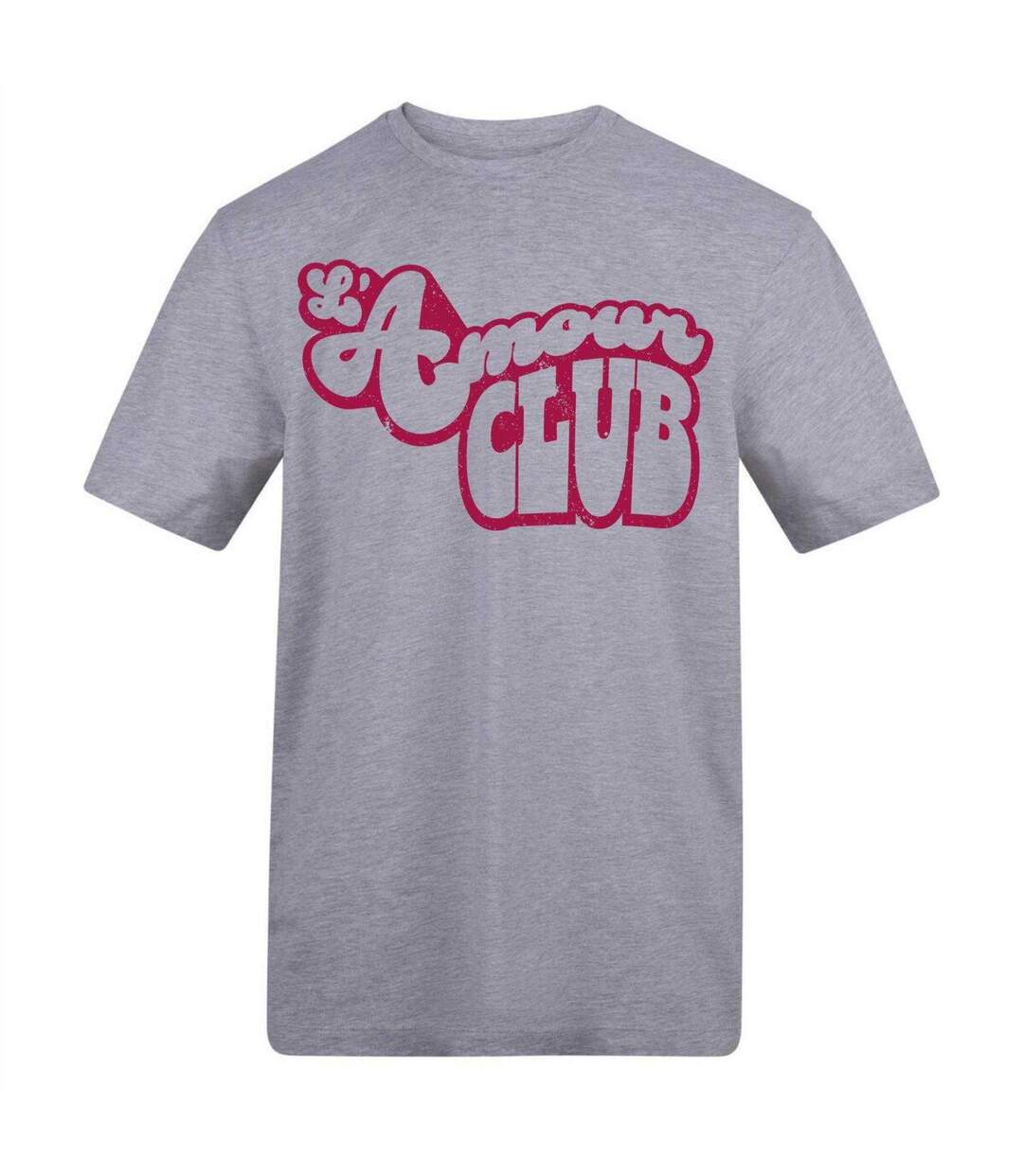 Unisex Adult Amour Club T-shirt Grey AWD-1