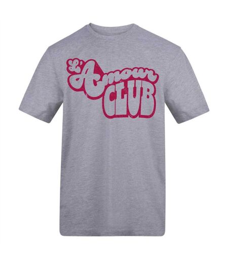 Unisex Adult Amour Club T-shirt Grey AWD
