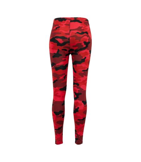 Legging Motif/style Camouflage Femme Rouge Urban Classics