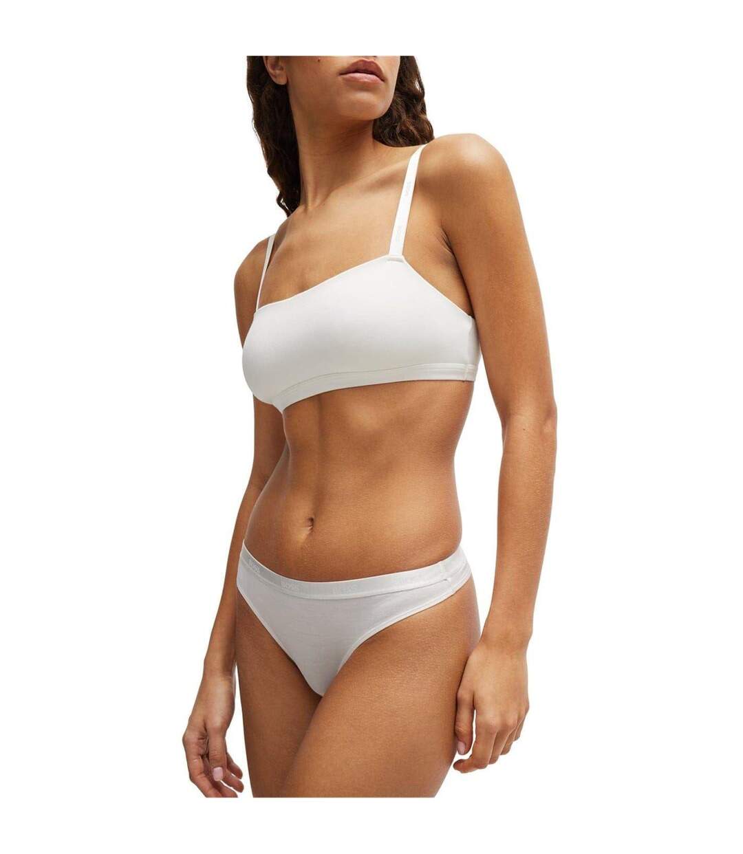 Womens/ladies Cotton Thong White Boss-2