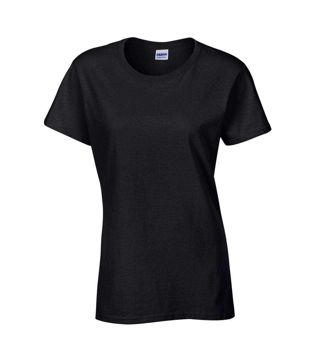 T-shirt À Manches Courtes Coupe Féminine Femme Noir Gildan-4