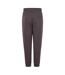 Womens/ladies Cotton Blend Adjustable Waist Classic Joggers Espresso USA-2