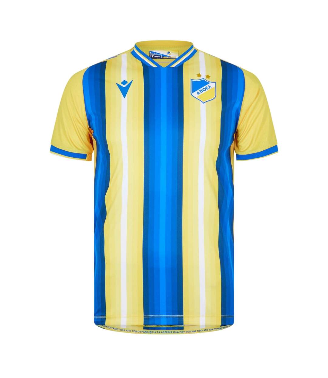 Mens 2023/24 Home Shirt Yellow Blue Apoel FC-2