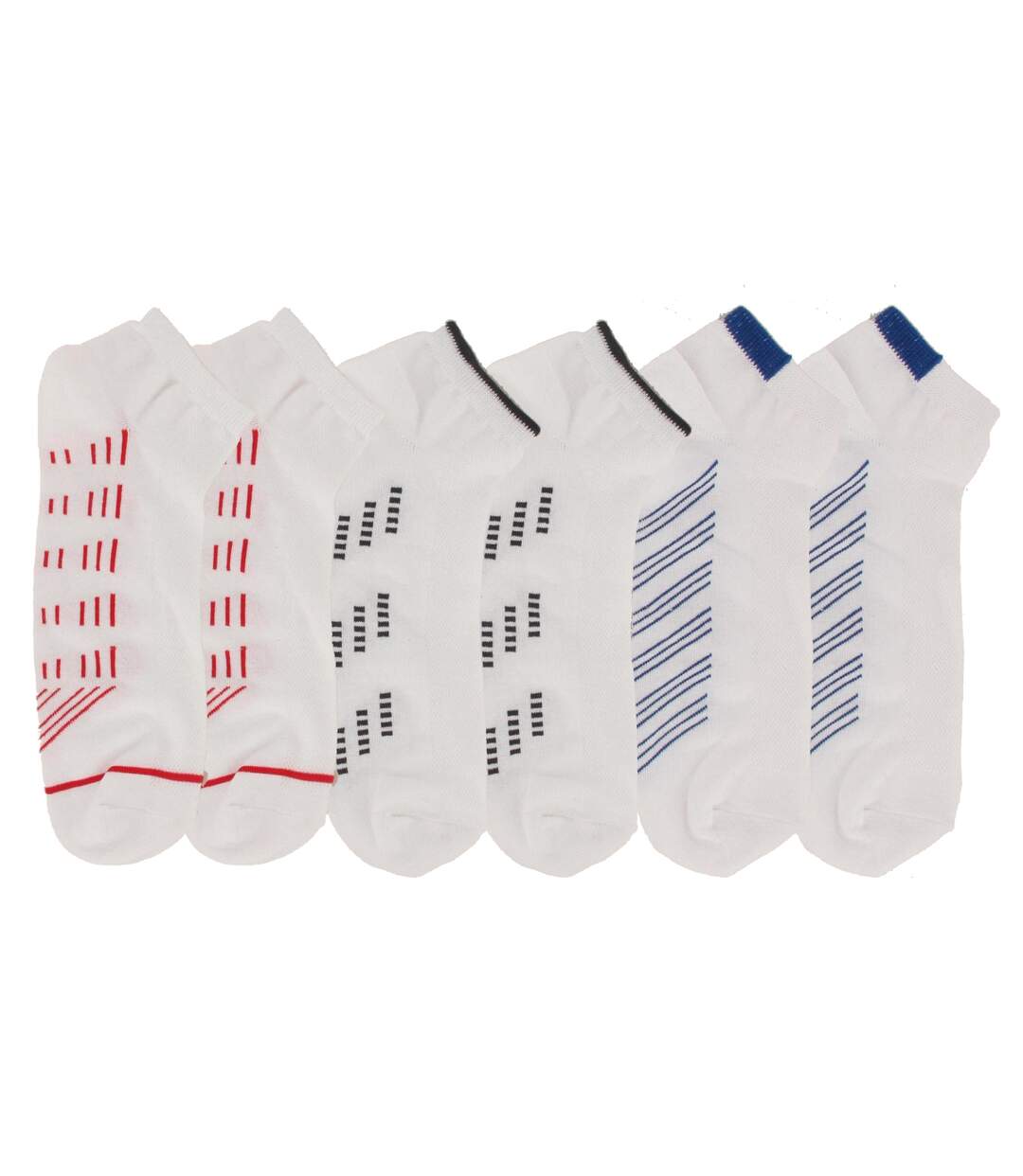 Chaussettes Courtes Homme Motifs Lot de 6