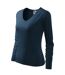 T-shirt Manches Longues Elegance Femme Bleu Marine Foncé Malfini-3