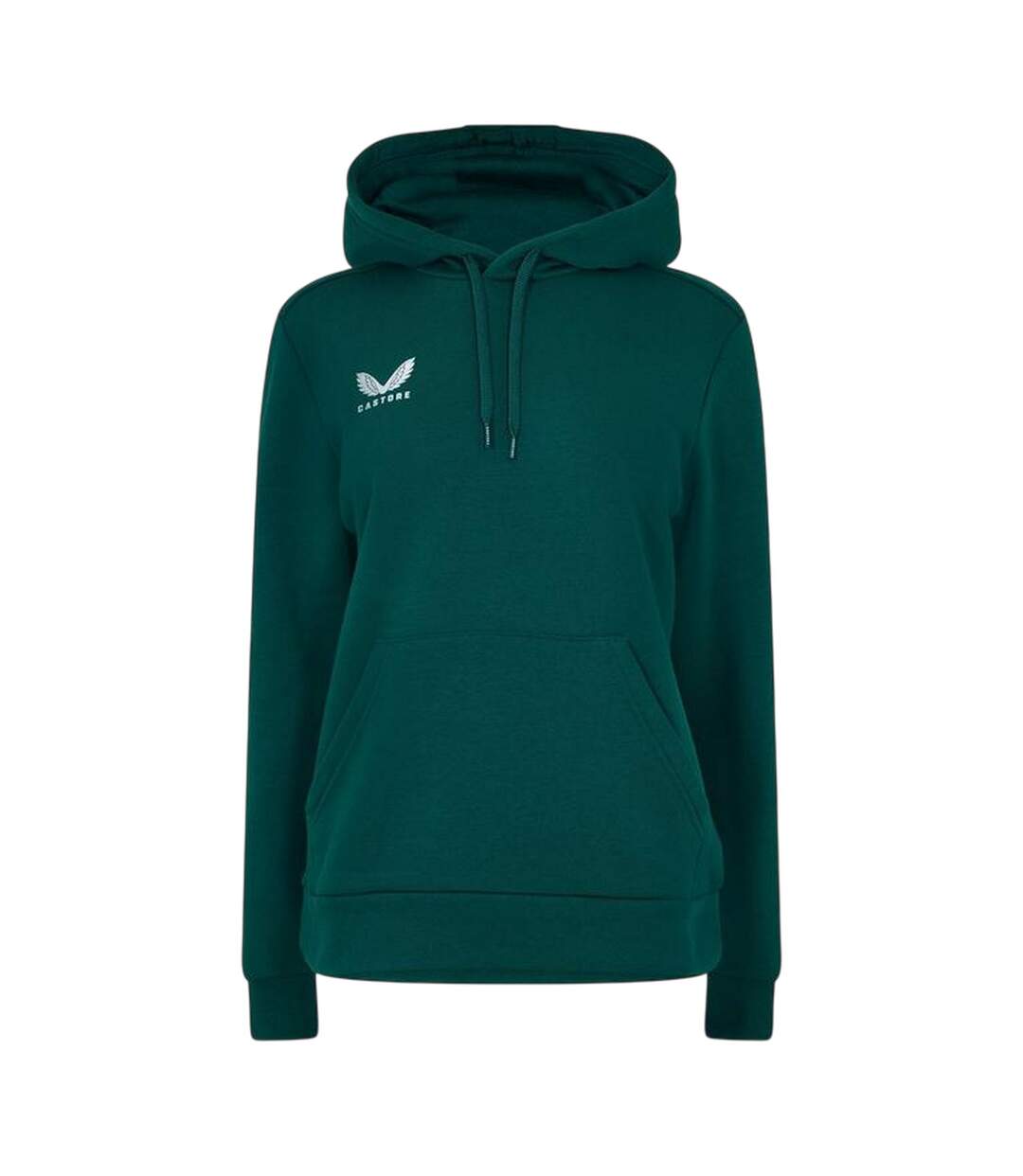 Sweat À Capuche Avec Cordons Manches Longues Femme Vert Foncé Castore-1