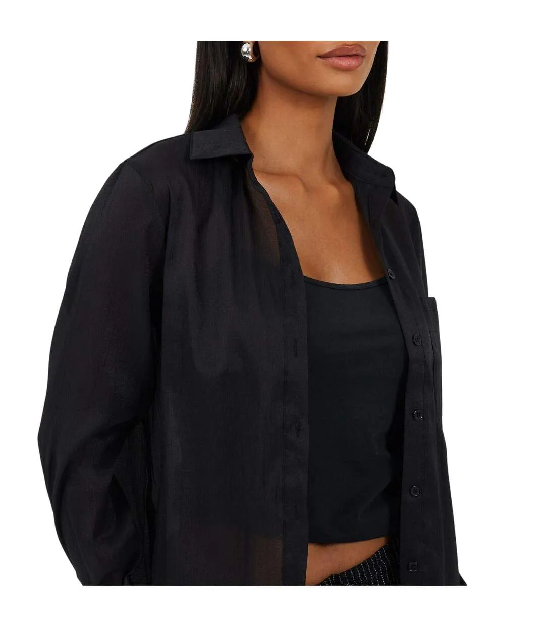 Chemise Manches Longues Femme Noir Brave Soul-4