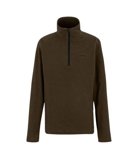 Great Outdoors Mens Montes Funnel Neck Fleece Jumper Nut Brown Black Regatta
