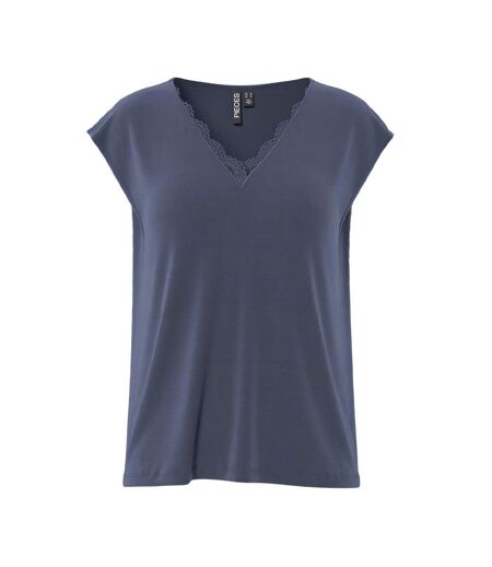 T-Shirt marine femme pieces kamala