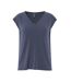 T-Shirt marine femme pieces kamala-1
