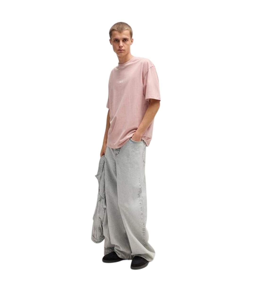 T-shirt Motif/style Imprimé Au Dos Mcmxciii Homme Rose Clair Hugo-1