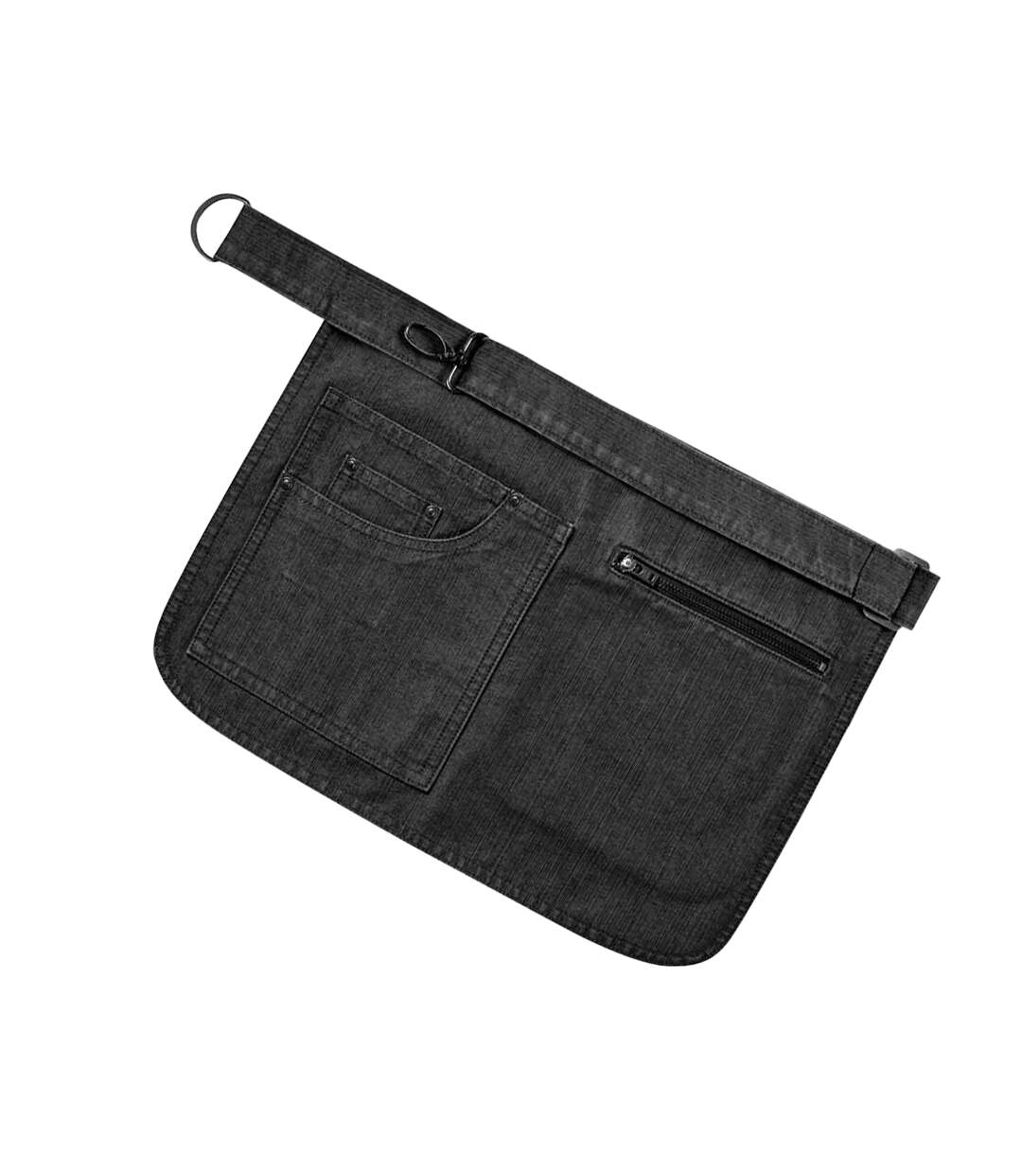 Adults unisex metro utility hip apron one size black denim Premier-2