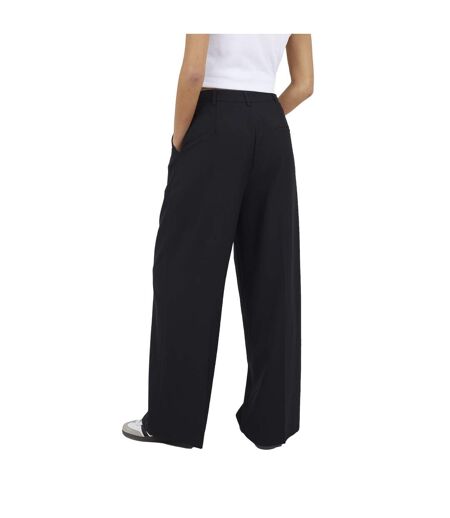 Womens/ladies Plain Suit Trousers Black Brave Soul