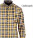 CHALLENGER CH2023 — Chemise à carreaux manches longues bleu et jaune : douceur en Coton gratté et coupe confort-4