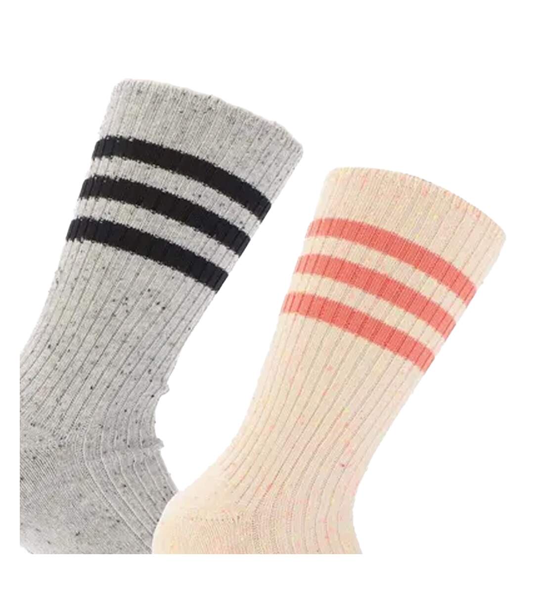 Chaussettes lounge homme gris / beige Adidas-3