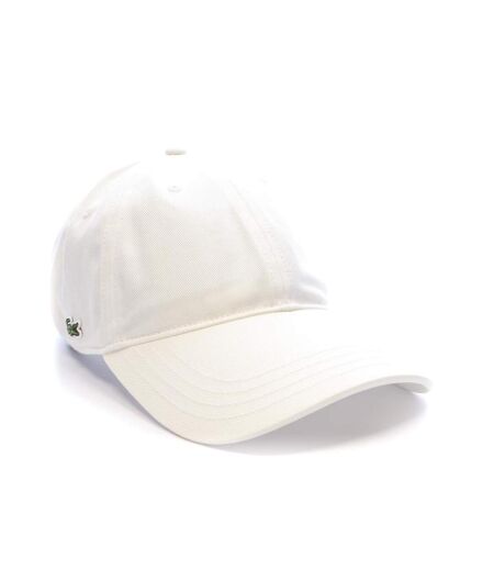 Casquette blanche mixte lacoste monochrome cotton twill - taille unique