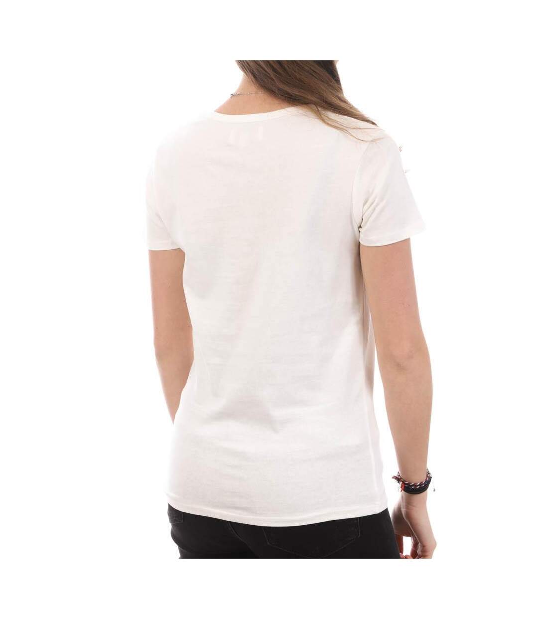 T-shirt Blanc Femme Lee Cooper Onna - L-2