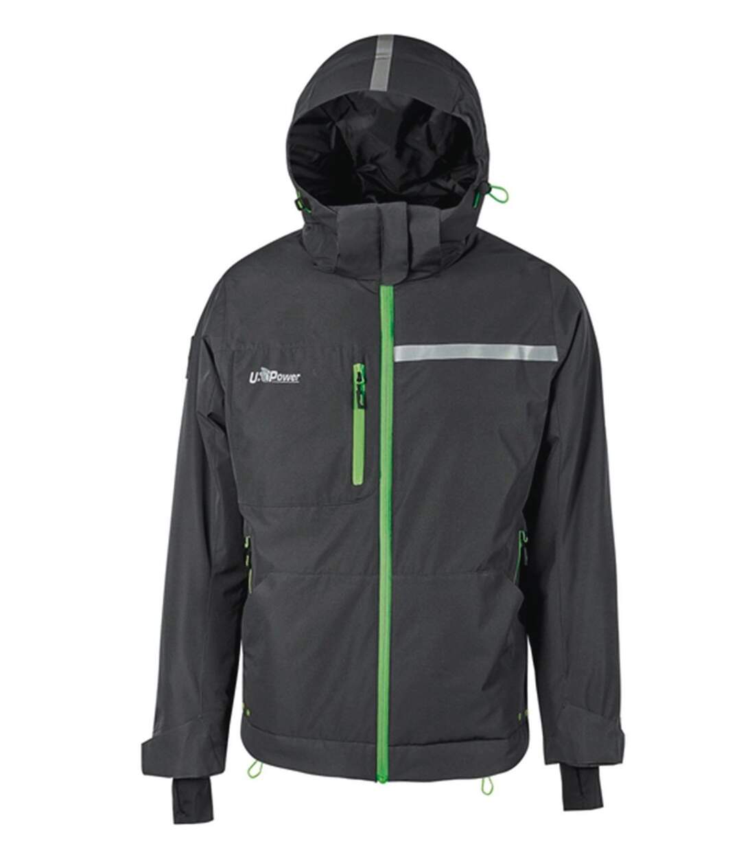 Veste de travail - Homme - UPFU255 - gris asphalte et vert