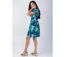 Robe courte légère cache-cœur MARIKA motif bleu turquoise Coton Du Monde-2
