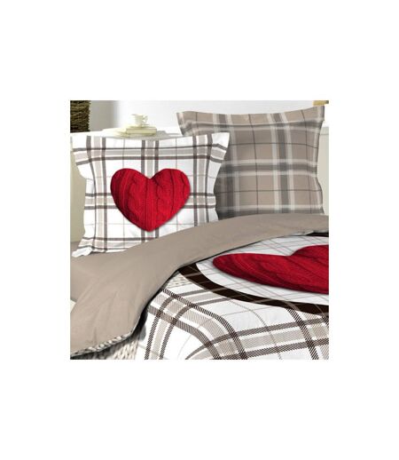Parure de Lit 3 Pièces Love Mountain 240x220cm Beige