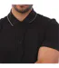 Mens Tonal Logo Slim Short-sleeved Polo Shirt Black Boss-4
