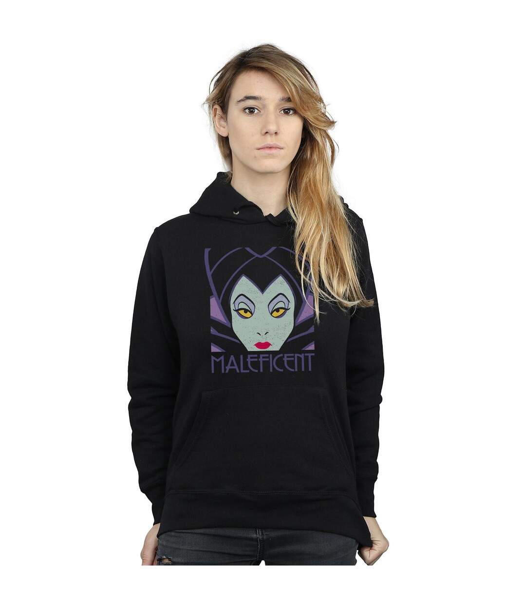 Disney Sweat à capuche à tête courte Femme/Ladies Maleficent (Noir) - UTBI5033-2