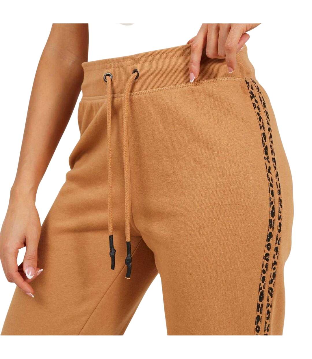 Pantalon De Jogging Motif/style Imprimé Léopard Femme Beige Noir Brave Soul-4