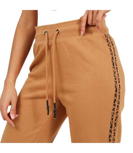 Pantalon De Jogging Motif/style Imprimé Léopard Femme Beige Noir Brave Soul