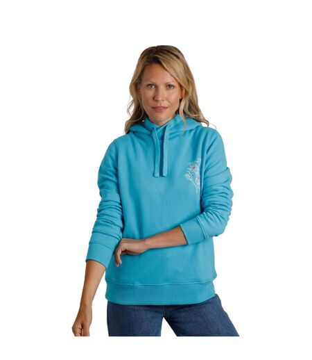 Womens/ladies topaz horse eco friendly pullover hoodie pacific blue Weird Fish